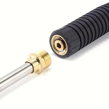 Portable High Pressure Car Wash Gun with Adjustable Extended Rod Household Water Pipe Matching Car Cleaning Tool for Home Outdoo