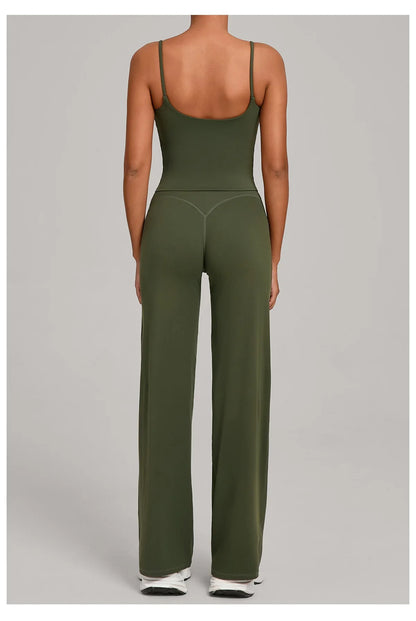 Gym Workout Clothes Women's Casual Wear Outdoor Sports Tight Yoga Suit Naked Feeling Fitness Suit High Waist Yoga Two-piece Set