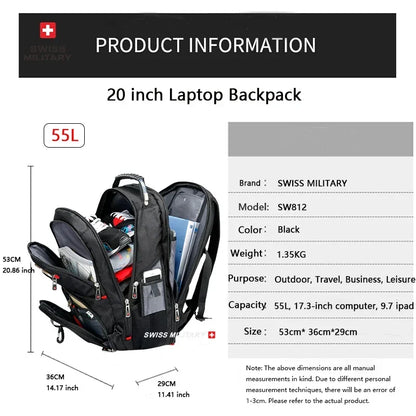 Fashion Travel Multifunction Large Capacity Male Bag Usb Charging Waterproof 23 inch Laptop Backpack Men Mochila