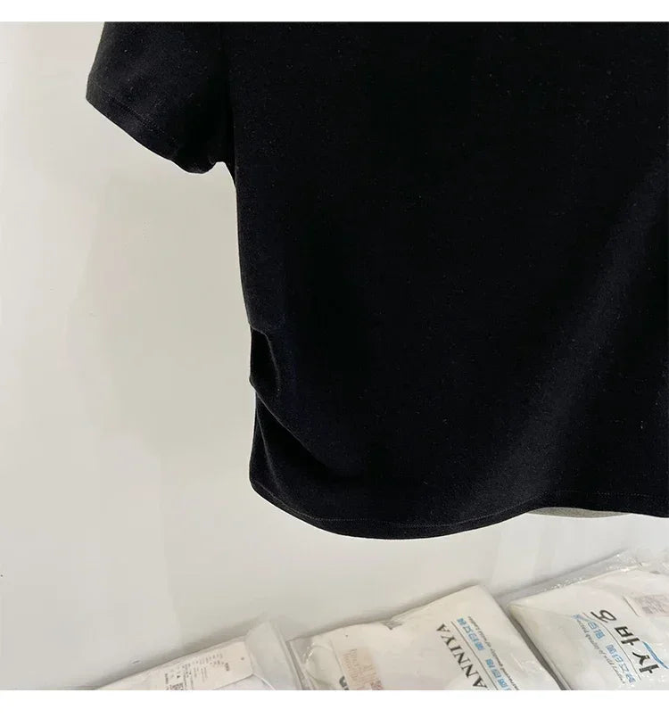 Womens Long Sleeve Off Shoulder T Shirts 2026 Tight Knit Sexy Slim Fitted Casual Women's Basic Tops Cropped T-Shirt