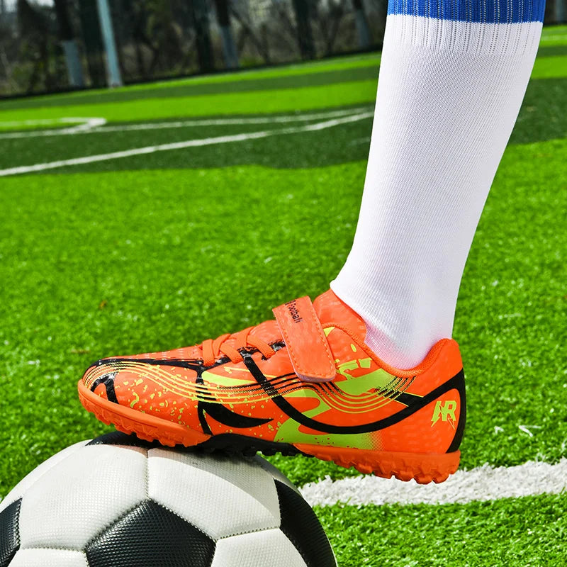 Soccer Shoes with Rubber Soles for Kids, Multicolor FG & TF Training Styles