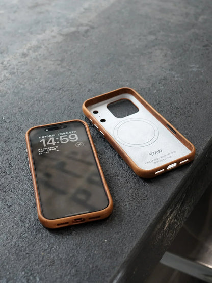Genuine Leather Case for iPhone 17 16 Pro Max 15 Genuine Leather Handmade Phone Cover