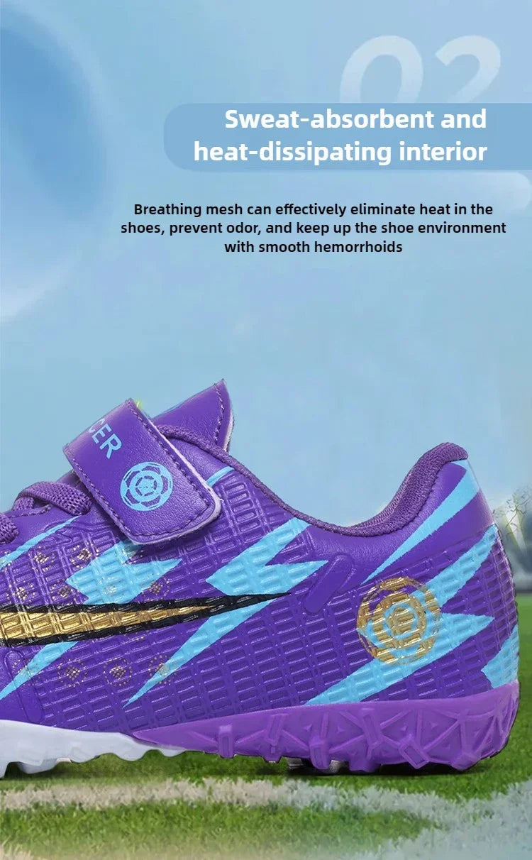 New Child's Football Shoes Society Professional Original Child's Society Cleats Kid Sneakers Indoor Soccer Trainers Youth Sports
