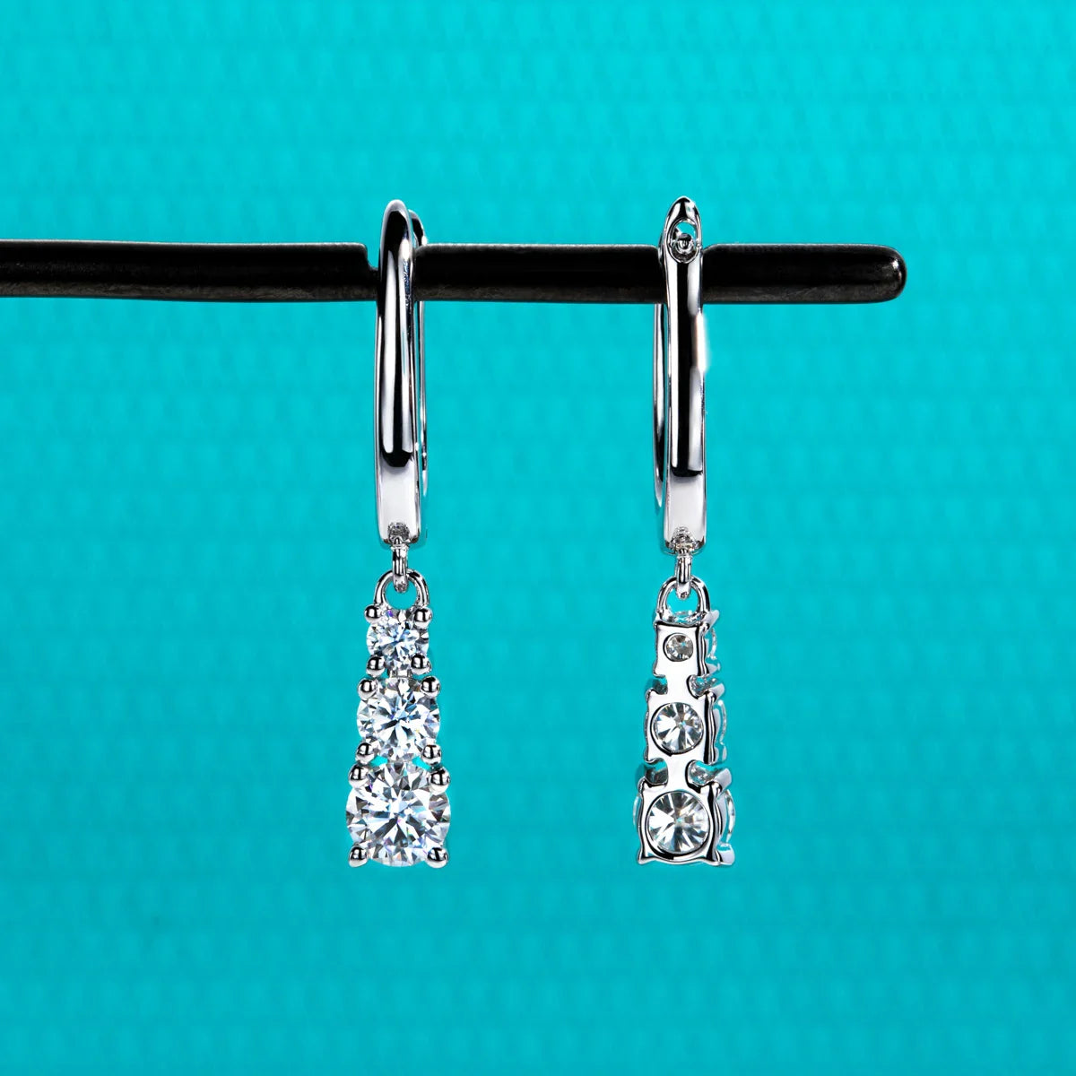 1.8cttw D Color Moissanite Diamond Dangle Drop Earrings 925 Sterling Silver Earrings Charm for Women Jewelry Wholesale