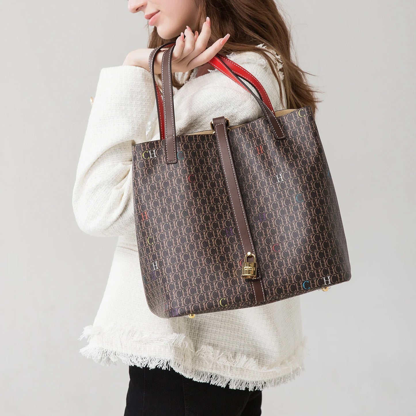 Women's Tote Bag Autumn New Large Capacity Coffee Color Commuter Women's Bag