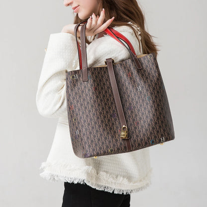 Women's Tote Bag Autumn New Large Capacity Coffee Color Commuter Women's Bag