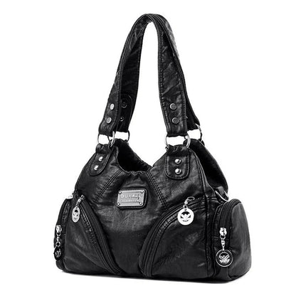 Hot Luxury Bag Women's PU Leather Crossbody Bag Retro Luxury Handbag Fashion Motorcycle Bag Brand Fashion Crossbody Bag