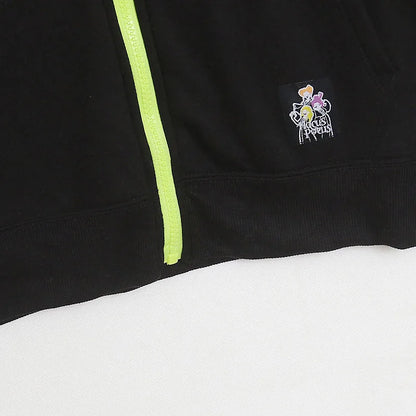 Fleece Hooded Sweatshirt Women Zip Up Hoodies Jacket Halloween Casual Cartoon Jumper Top Female Streetwear