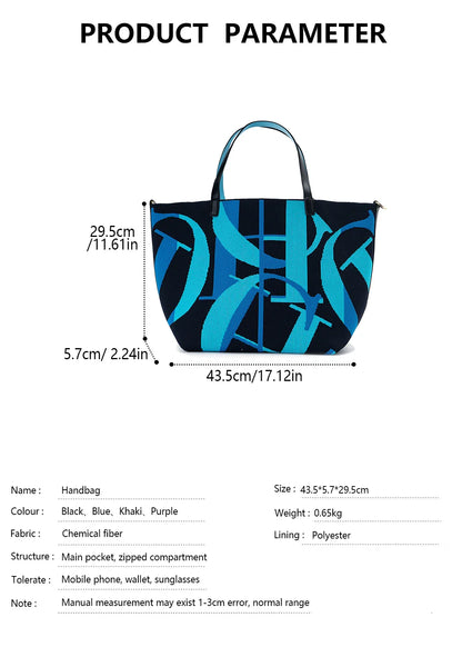 Women's Handbag Retro Design Large Capacity Fashionable Shopping Bag Multifunctional Holiday Essential Women's Bucket Bag