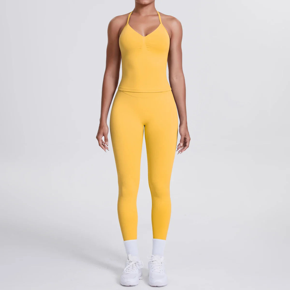 2 Piece Yoga Clothes Women Tracksuit Athletic Wear Pilates Fitness Suit Gym Workout Push Up Clothes Sports Bra Leggings Suit