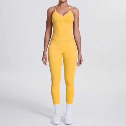 2 Piece Yoga Clothes Women Tracksuit Athletic Wear Pilates Fitness Suit Gym Workout Push Up Clothes Sports Bra Leggings Suit