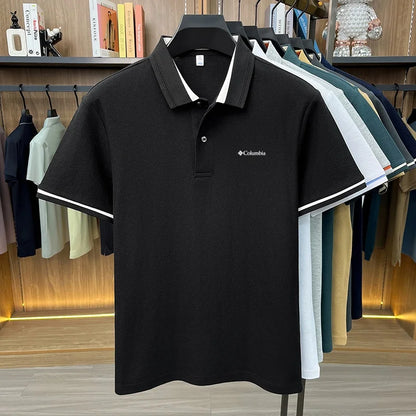 Summer hot search brand new 100% pure cotton comfortable polo shirt personalized men's letter embroidery best-selling short top
