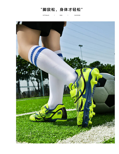 Soccer Shoes with Rubber Soles for Kids, Multicolor FG & TF Training Styles