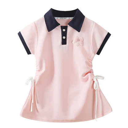 Girls Dresses Summer New Children Polo Shirts Dress For Baby Casual Clothes Kids Sports Costume Dress Outfits Girls