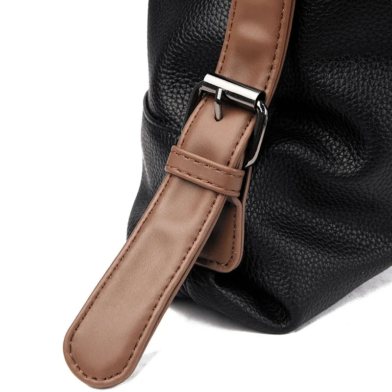 100% Cow Leather Handbag Women Genuine Leather Shoulder Bags Natural High Quality Cowhide Crossbody Large Capacity Messenger Bag