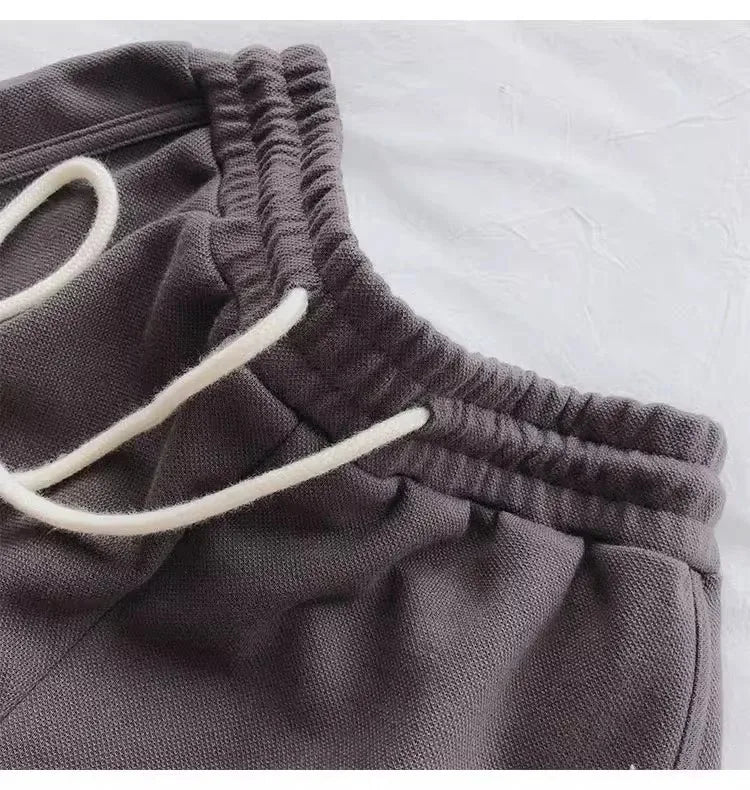 Women Casual Drawstring Sports Shorts Summer Thin High Waist Yoga A-line Shorts Loose Women Running Straight Trousers
