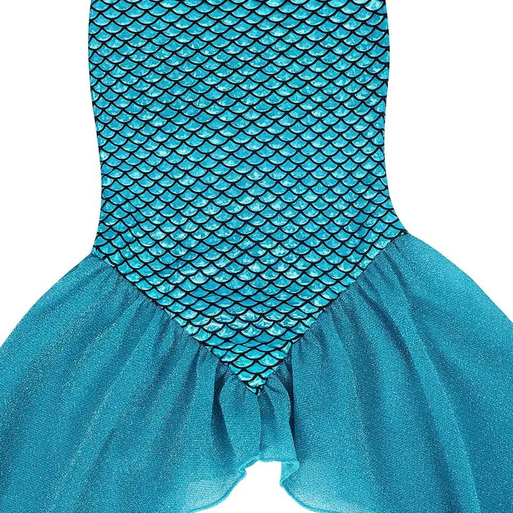 2026 Costume for Kids Cute Princess Trumpet Dress Girl Fairy Tale Little Mermaid Cosplay Ariel Apparel Carnival Robe