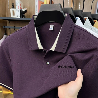 Summer hot search brand new 100% pure cotton comfortable polo shirt personalized men's letter embroidery best-selling short top