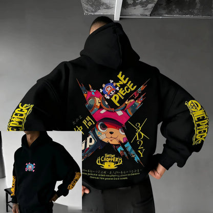 Anime Chopper Printed Hoodie  Spring/Autumn New Men's and Women's Loose Casual Street Hip Hop Parent Child Sweater