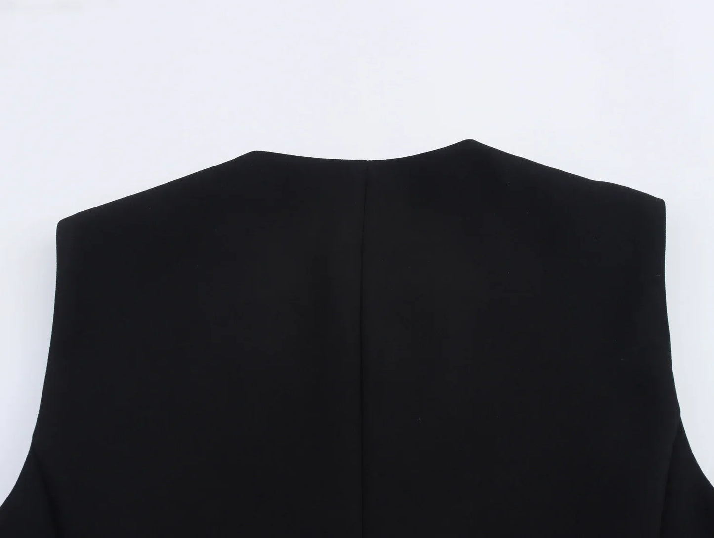 Casual Women Solid Tops Asymmetric V-Neck Single Breasted Pockects Sleeveless Vest Fashion 2025 Autumn Blazer Tops