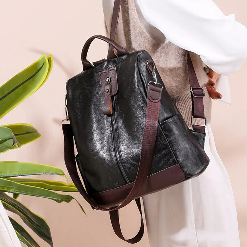 Female Backpack Multifunction PU Leather School Bag Women Shoulder Bag Travel Back Pack Mochila Feminina