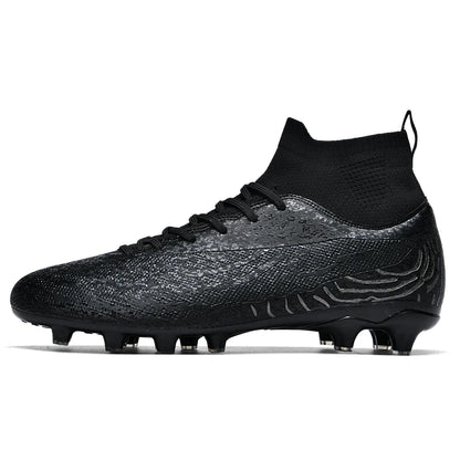 Men & Women AG Stud Leather Football Shoes, Anti-slip, for adult & student training, artificial and natural grass pitches