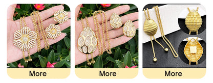 2025 New Exaggerate Jewelry Set Gothic Water Drop Cuff Bangle Ring Chic Smooth Metal Large Necklace Earrings Wedding Gift