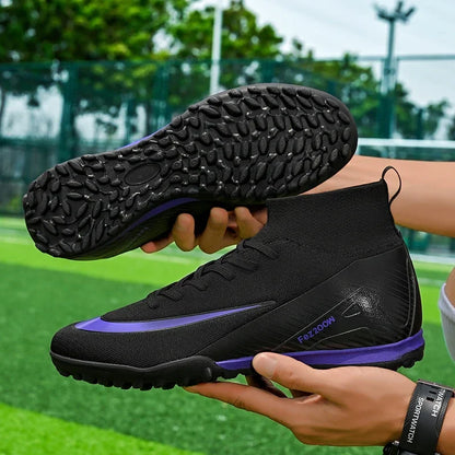 New Men Football Boots Match Outdoor Long Spikes Soccer Shoes Cleats Comfortable Training Sport Adult Breathable Boys Non Slip