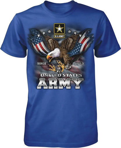 US Army Since 1775 Eagle USA American Flag Wings Men's T-Shirt wholesale cheap graphic t shirts 2024 streetwear t-shirts