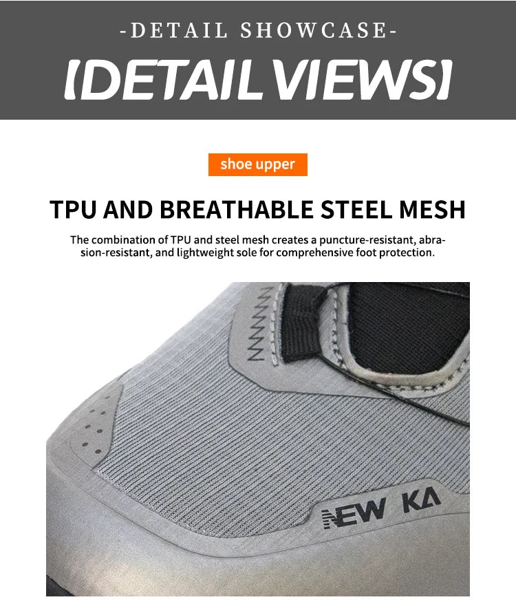 New Four-Season Safety Work Shoes, Steel Toe Anti-Smash & Anti-Penetration, Quick-Turn Buckle, Tech-Style Lightweight Wear-Resis