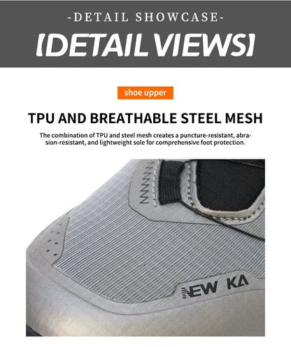 New Four-Season Safety Work Shoes, Steel Toe Anti-Smash & Anti-Penetration, Quick-Turn Buckle, Tech-Style Lightweight Wear-Resis