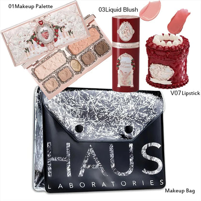 Makeup Set Box Full Swan Bear Garden Collection Embossed Blush Shine Lipstick Kit Foundation  All in Maquiagem Kit