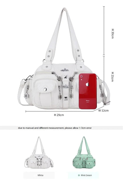 Vintage Women Handbags Satchel Top-handle Handbag PU Shoulder Bag Dumpling Pack Give Gifts Shoulder Bags Phone Money Pack