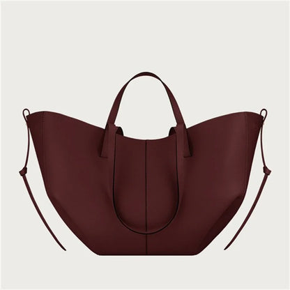 Nouveau sac fourre-tout en cuir de grande taille pour femmesNiche féminine sac à main ailes de grande capacité sac à bandoulière
