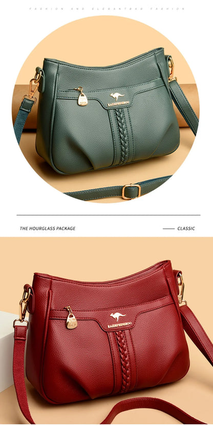 Genuine High Quality Soft Leather Women's Handbag Trend Designer Female Crossbody Bag Casual Shoulder Messenger Handbags 2024