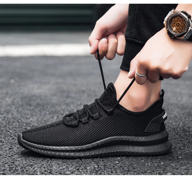 Summer Mesh Men Shoes Breathable Mens Sneakers Trendy Lightweight Walking Big Size Man Tenis Shoes