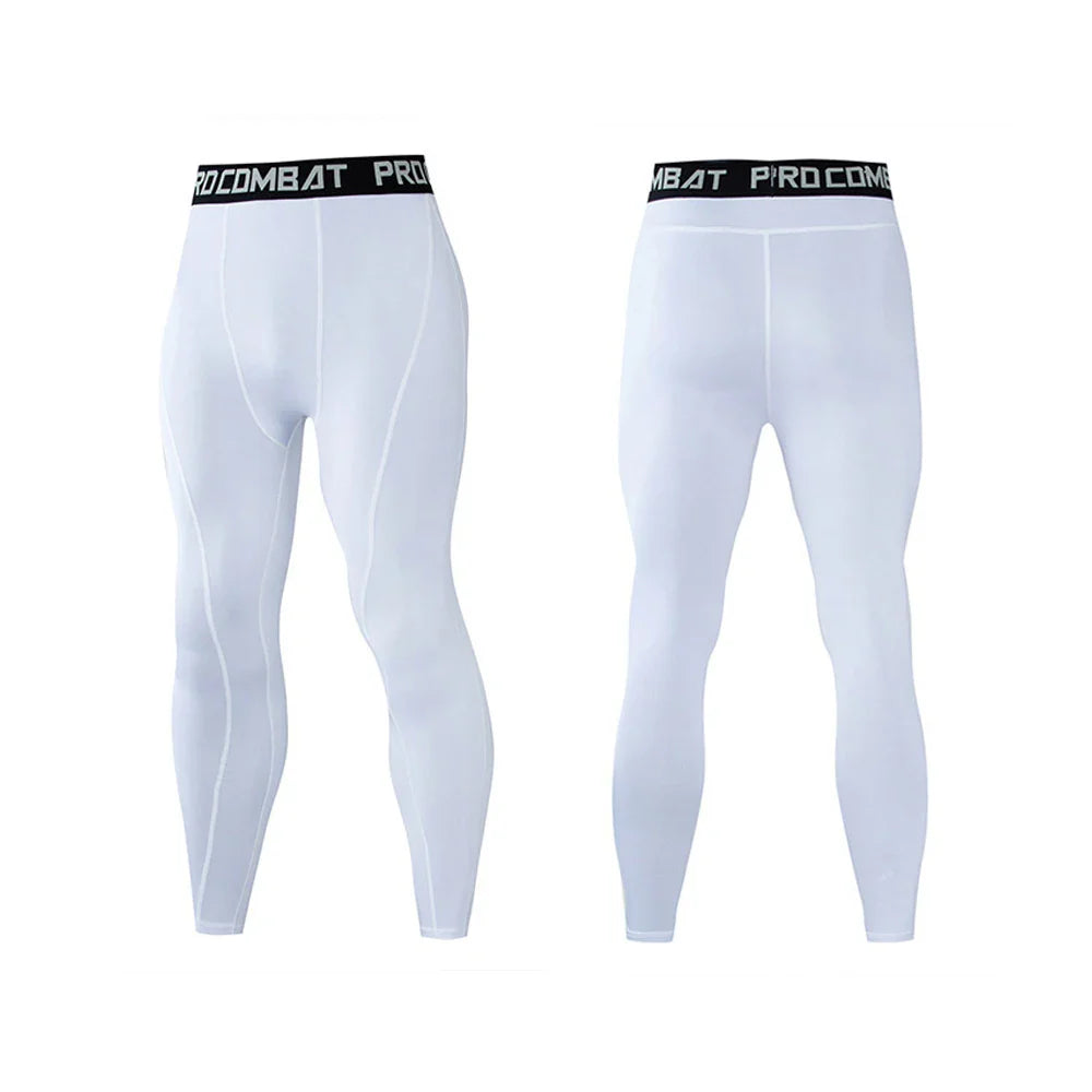 Men Compression Tight Leggings Running Sports Male Gym Fitness Jogging Pants Quick Dry Trousers Workout Training Yoga Bottoms