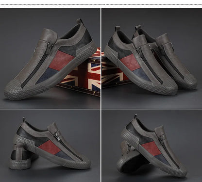 Handmade Leather Casual Shoes for Men Shoes Design Sneakers Man Comfortable Leather Shoes Men Loafers