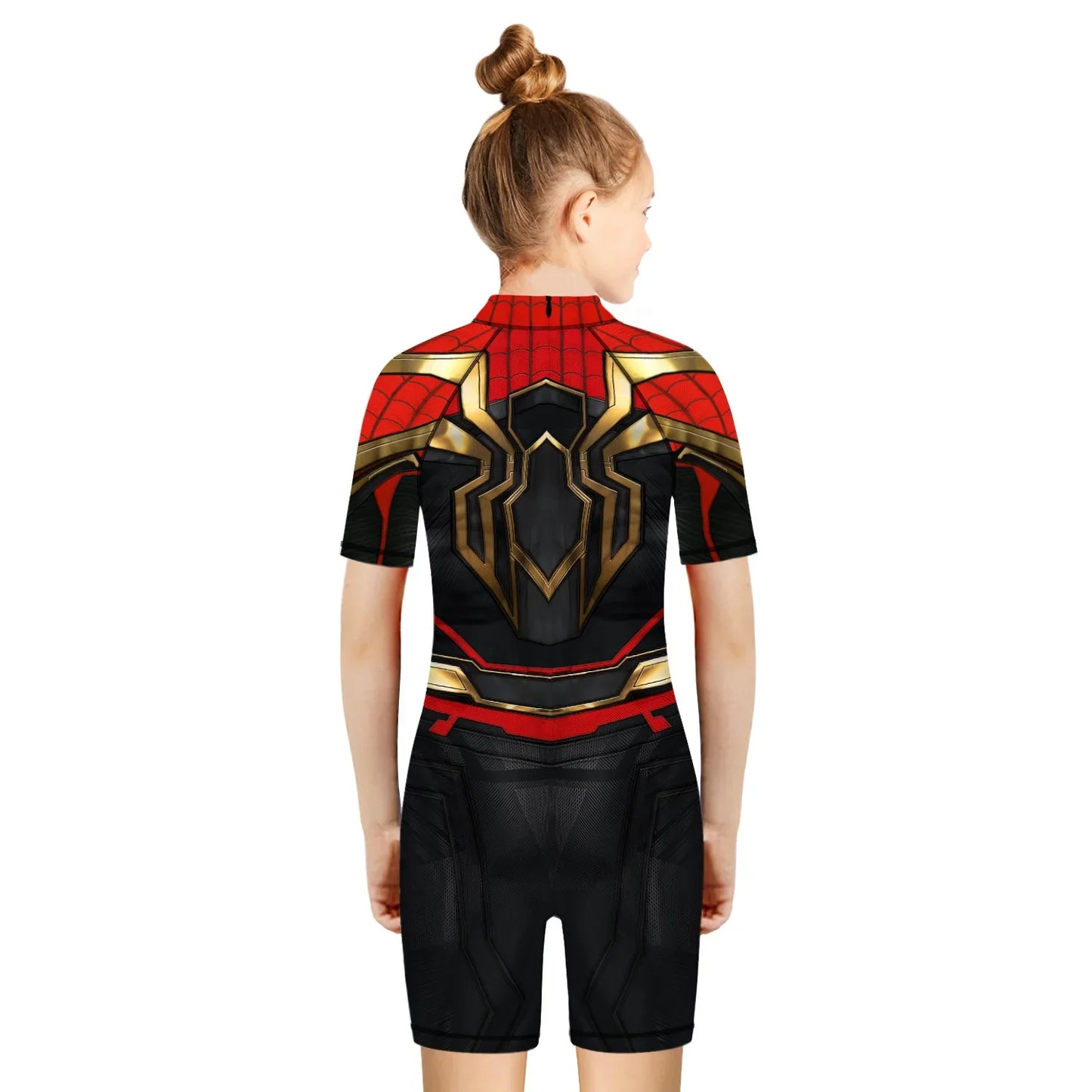 Children One Pieces Swimsuit Superhero 3D Print Playsuit Child Short Sleeve Swimwear Beach Bathing Suit Swim Wear For Boys Girls
