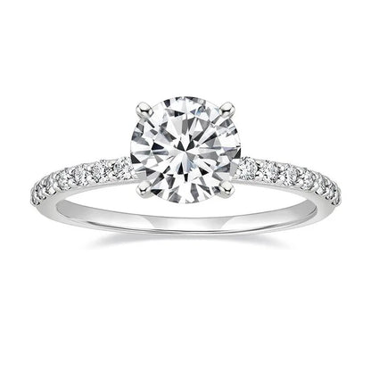 8mm 2ct Moissanite Solitaire Ring 14K Gold Filled Engagement Rings For Women Wedding Party Jewelry Gift