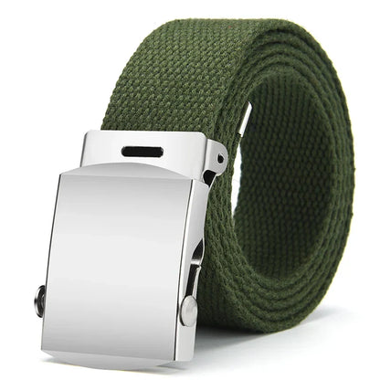 1Pcs New Fashion Unisex Tactical Waist Belt Jeans Male Casual Men Women Belt Canvas 3.0cm Webbing Waistband Ceinture Femme Belts