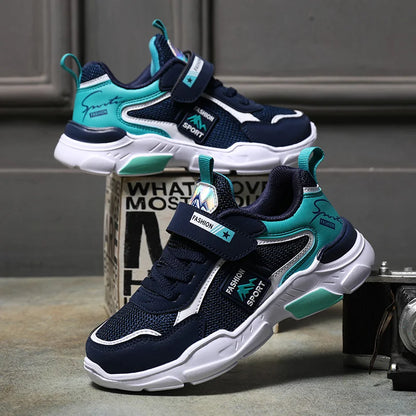 Kids Mesh Running Shoes Fashion Youngsters Teens Casual Walking Students Sneakers Breathable Soft Children Outdoor Sports Tennis