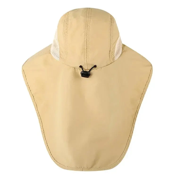 Wide Brim Sun Hat with Neck Flap for men women Adjustable Outdoor