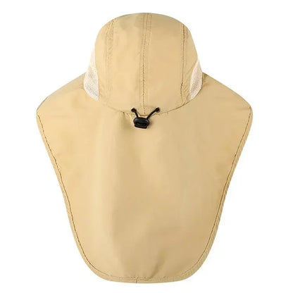 Wide Brim Sun Hat with Neck Flap for men women Adjustable Outdoor