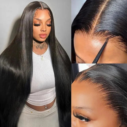40 Inch Straight Hunan Hair Wigs 13x4 13x6 Gluless HD Transparent Lace Frontal Wigs 5x5 Straight Lace Front Human Hair Wigs