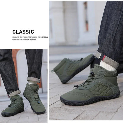 Brand New Winter Boots for Men Women Snow BareFoot Outdoor Non-slip Warm Fur Casual Sneakers Plus Size Ankle Boots Hiking Shoes