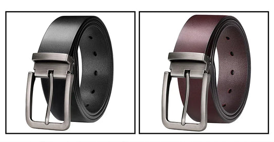 Genuine Leather Men's Belt Large Size Casual Belt   Alloy Pin Buckle Business Suit Belt Father's Day Present Gift