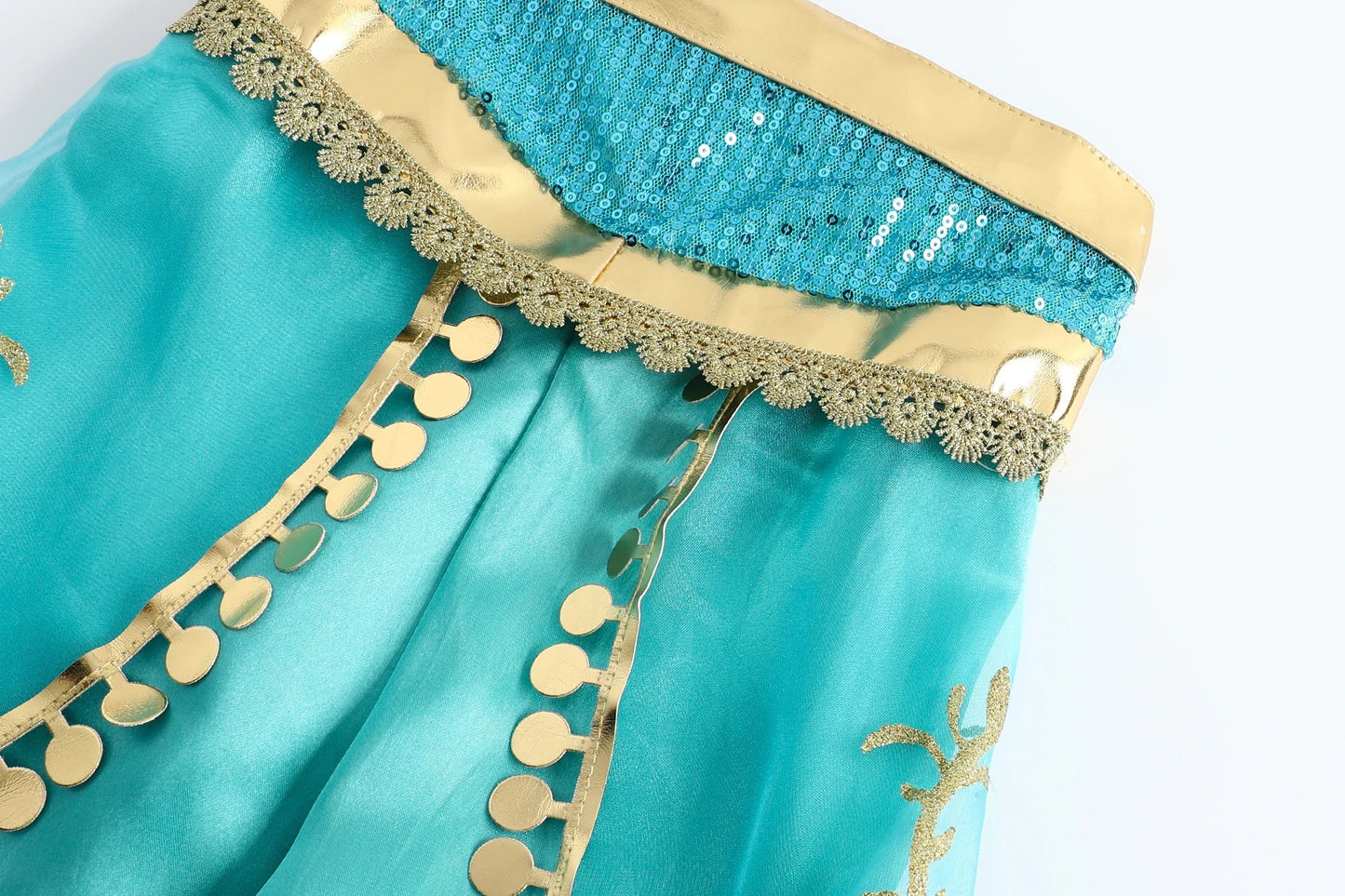 Jasmine Princess Dress for Girls Cosplay Aladdin Magic Lamp Costume Kids Halloween Birthday Carnival Party Vestidos