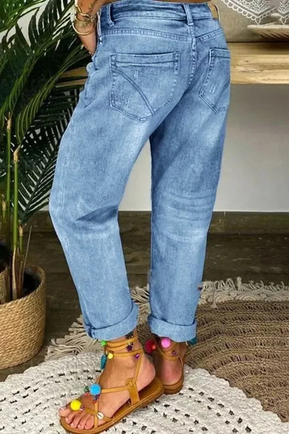 Calça Mom Jeans Flare Cintura Alta