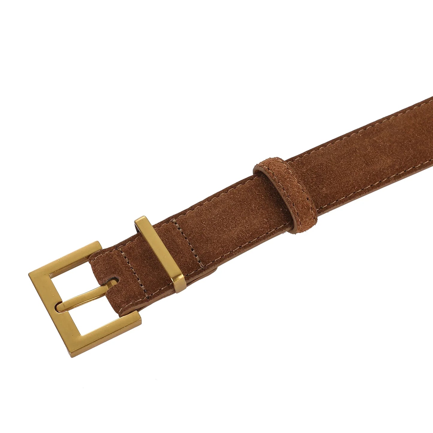 New Luxury Double Genuine Leather Belt for Women Jeans Casual Dress Square Alloy Buckle Ladies Trendy Belts Fashion Waistband